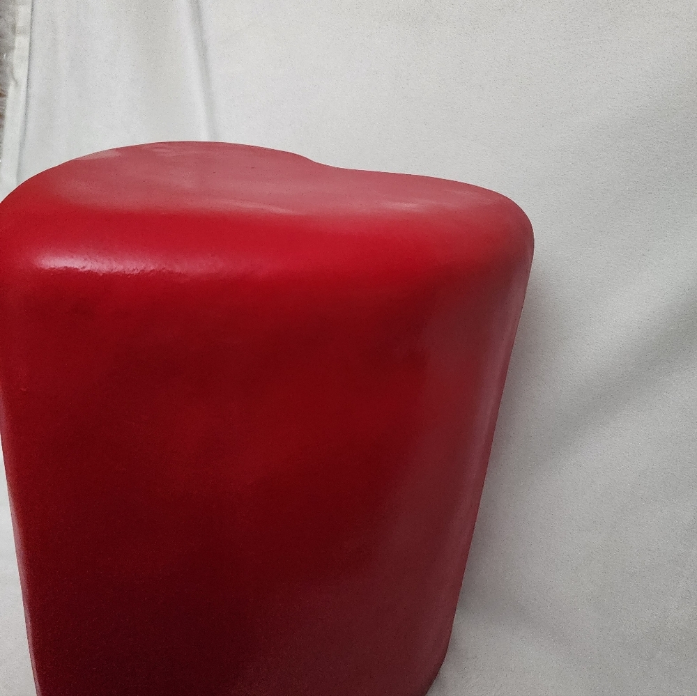 Red Heart-Shaped LARGE VALENTINE STOOL 18" Inches Tall 14" Inches Wide - Picture 5 of 7